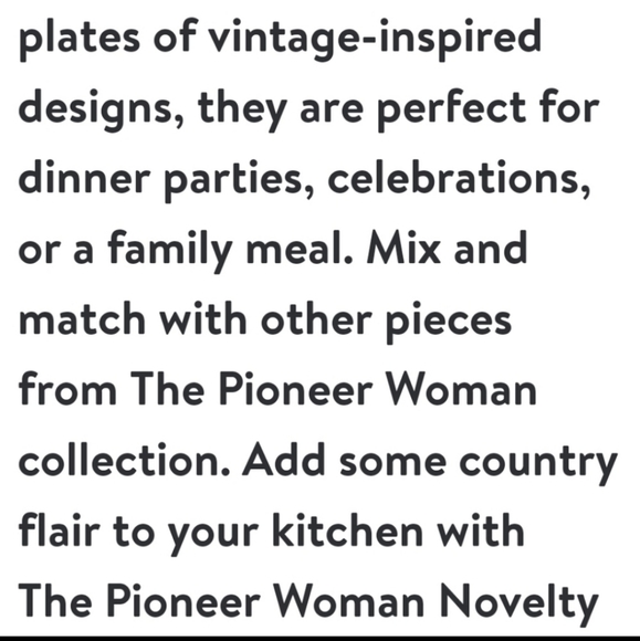❤️ New Pioneer Woman Novelty Appetizer Set of 4 Plates - Picture 6 of 6